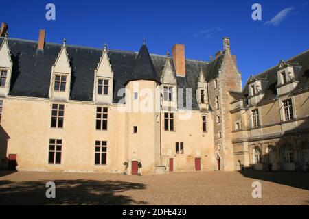 château médiéval sur durtal en france Banque D'Images