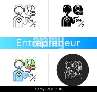 L'icône de support client Illustration de Vecteur