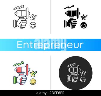 Icône d'entreprise publicitaire Illustration de Vecteur