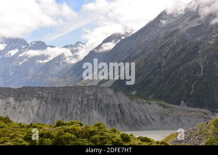 Sealy Trans Trail dans le parc national de Mt Cook Banque D'Images