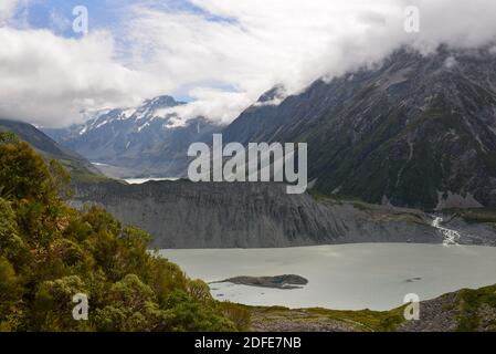 Sealy Trans Trail dans le parc national de Mt Cook Banque D'Images