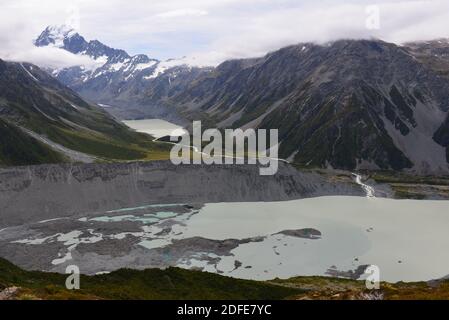 Sealy Trans Trail dans le parc national de Mt Cook Banque D'Images