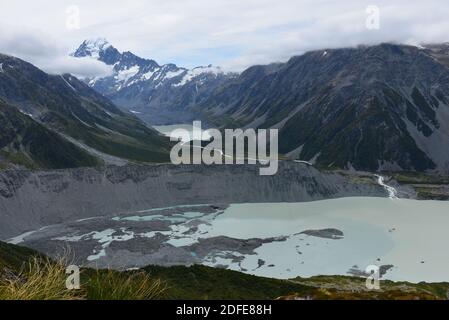 Sealy Trans Trail dans le parc national de Mt Cook Banque D'Images