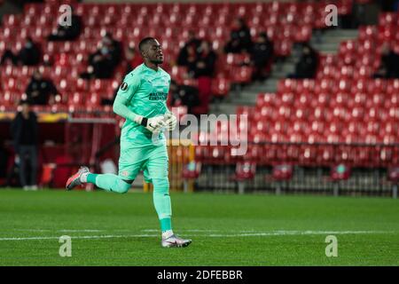 Grenade, Espagne. 03ème décembre 2020. Lors du match de l'UEFA Europa League Group E entre Granada Club Futbol et PSV Eindhoven à l'Estadio Nuevo Los Carmenes le 3 décembre 2020 à Grenade, Espagne. Credit: CORMON PRESSE/Alamy Live News Banque D'Images