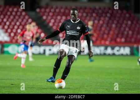 Grenade, Espagne. 03ème décembre 2020. Lors du match de l'UEFA Europa League Group E entre Granada Club Futbol et PSV Eindhoven à l'Estadio Nuevo Los Carmenes le 3 décembre 2020 à Grenade, Espagne. Credit: CORMON PRESSE/Alamy Live News Banque D'Images