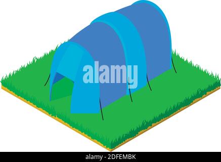 Icône de tente de tunnel. Illustration isométrique de l'icône de vecteur de tente de tunnel pour la toile Illustration de Vecteur