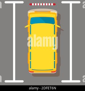 Icône jaune de minifourgonnette. Illustration isométrique de l'icône jaune du vecteur de minifourgonnette pour la toile Illustration de Vecteur