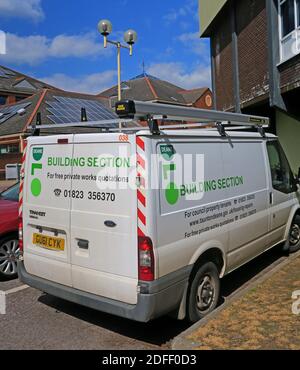 Taunton Deane Borough Council, van,véhicule à faibles émissions,Taunton,Somerset,Sud-Ouest,Angleterre,Royaume-Uni Banque D'Images