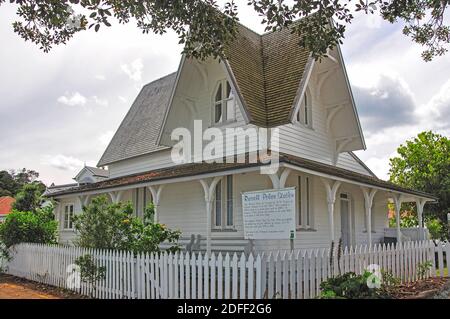 L'Ancienne Douane 1870 historique dans le secteur riverain, Russell, Bay of Islands, Northland, North Island, New Zealand Banque D'Images