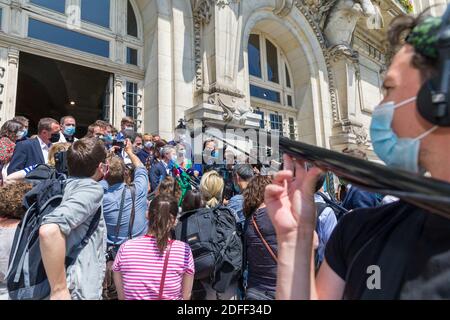 Lancement du réseau des villes humanistes avec 18 maires des grandes villes de France, le 21 juillet 2020 à Tours, France. Photo de Pascal Avenet/ABACAPRESS.COM Banque D'Images
