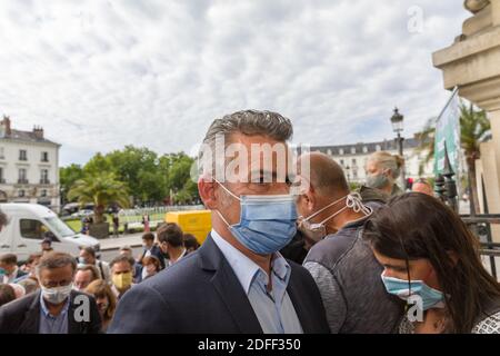Lancement du réseau des villes humanistes avec 18 maires des grandes villes de France, Emmanuel Denis maire de Tours, 21 juillet 2020 à Tours, France. Photo de Pascal Avenet/ABACAPRESS.COM Banque D'Images