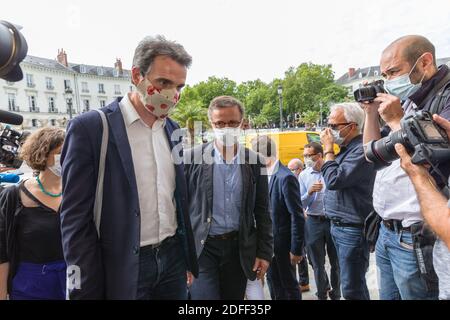 Lancement du réseau des villes humanistes avec 18 maires des grandes villes de France, Eric Piolle, et Pierre Hurlic, maire de Grenoble et Bordeaux ; 21 juillet 2020 à Tours, France. Photo de Pascal Avenet/ABACAPRESS.COM Banque D'Images