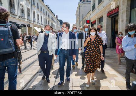Lancement du réseau des villes humanistes avec 18 maires des grandes villes de France, Eric Piolle, et Anne Hidalgo, maire de Grenoble et Paris, le 21 juillet 2020 à Tours, France. Photo de Pascal Avenet/ABACAPRESS.COM Banque D'Images