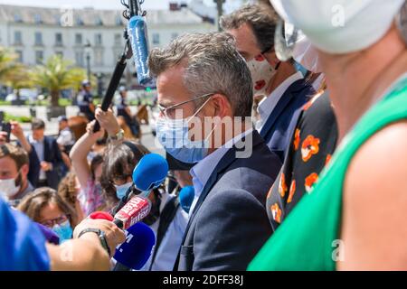 Lancement du réseau des villes humanistes avec 18 maires des grandes villes de France, Emmanuel Denis maire de Tours, 21 juillet 2020 à Tours, France. Photo de Pascal Avenet/ABACAPRESS.COM Banque D'Images