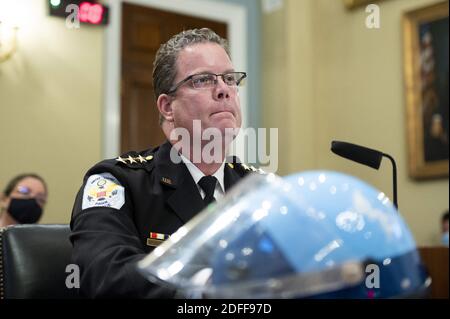 Gregory T. Monahan, chef par intérim de la police du parc national des États-Unis, témoigne au cours de l'audience du Comité des ressources naturelles de la Chambre sur les questions âÂ ÂœUnanswered l'attaque de la police du parc des États-Unis le 1er juin sur des manifestants pacifiques à Lafayette SquareâÂ le mardi 28 juillet 2020. Photo de Bill Clark/Pool/ABACAPRESS.COM Banque D'Images