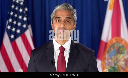 Dans cette image du fil vidéo de la convention nationale démocratique, le Dr Vivek Murthy, ancien chirurgien général des États-Unis, fait des remarques sur la dernière nuit de la convention le jeudi 20 août 2020. Photo de la Convention nationale démocratique via CNP/ABACAPRESS.COM Banque D'Images