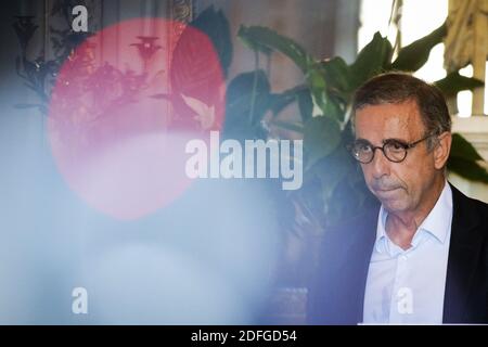 Le maire de Bordeaux, Pierre Hurmic donne une conférence de presse à l'hôtel de ville de Bordeaux. À Bordeaux, France, le 10 septembre 2020. Photo de Thibaud Moritz/ABACAPRESS.COM Banque D'Images