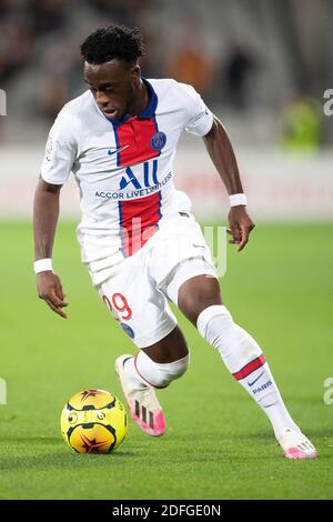 Arnaud Kalimuendo-Muinga de Paris Saint-Germain en action pendant le match de la Ligue 1 entre RC Lens et Paris SG (PSG) au Stade Felix Bolaert le 10 septembre 2020 à Lens, France. Photo de David Niviere/ABACAPRESS.COM Banque D'Images