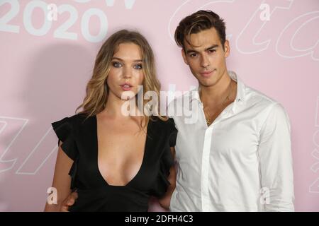 Priscilla Mezzadri et Corentin Huard assistent au salon Etam Live 2020 Photocall lors de la semaine de la mode à Paris, en France, le 29 septembre 2020. Photo de Jerome Domine/ABACAPRESS.COM Banque D'Images