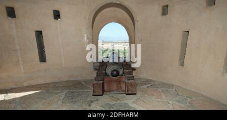 Le beau fort de Nakhal en Oman. Banque D'Images