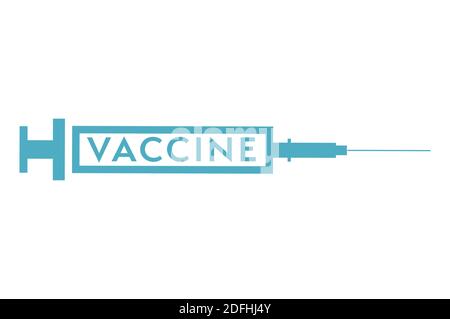 Illustration du vecteur de l'icône de la seringue. Concept de vaccin ou vaccin contre la grippe. Illustration de Vecteur