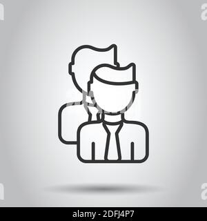 Les gens dans l'icône de communication télévision style. Les gens vector illustration sur fond blanc. Concept d'entreprise de partenariat. Illustration de Vecteur