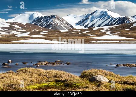 Sirop Barskoon (Arabel) dans la région d'Issyk Kul au Kirghizistan Banque D'Images