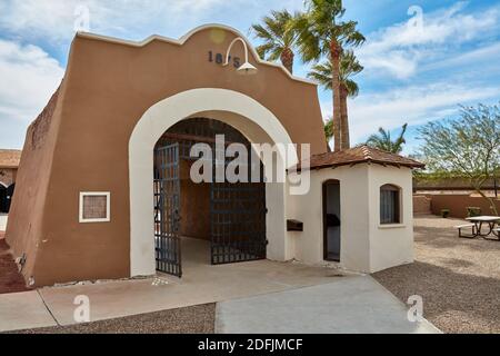 Gatehouse de la prison territoriale de Yuma, Yuma, Arizona Banque D'Images