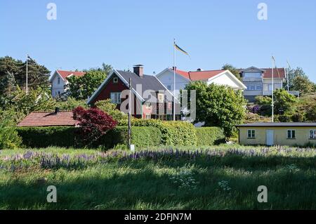 Paysage urbain suédois, Stenungsund, Comté de Vastra Gotaland Banque D'Images