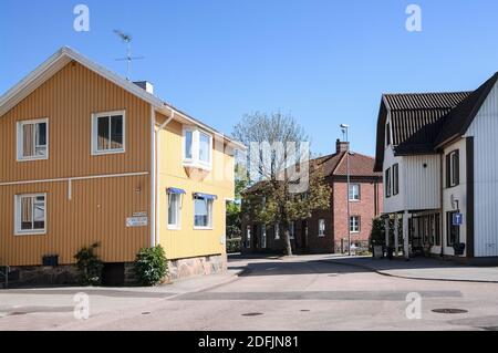 Paysage urbain suédois, Stenungsund, Comté de Vastra Gotaland Banque D'Images