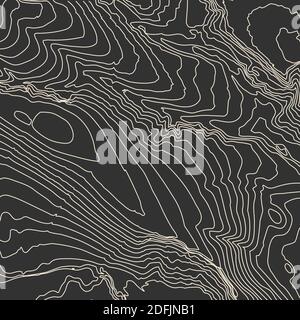 Les contours gris vector de la topographie. La montagne d'illustration vectorielle, la topographie géographique. Texture motif topographique. Site sur un terrain terrain vecteur Illustration de Vecteur