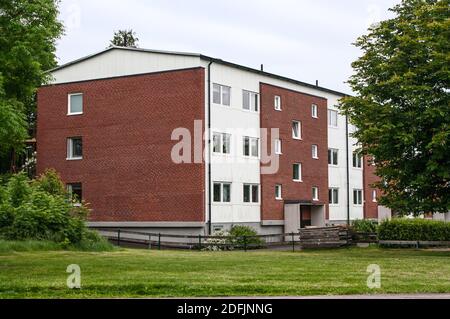 Paysage urbain suédois, Stenungsund, Comté de Vastra Gotaland Banque D'Images