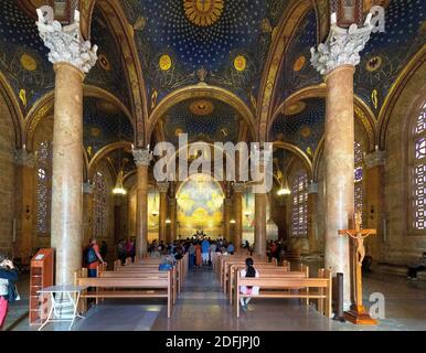 Jérusalem, Israël - 14 octobre 2017 : Église de toutes les nations, connue sous le nom de basilique de l'agonie dans le sanctuaire de Gethsemane sur le Mont des oliviers Banque D'Images