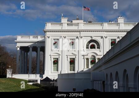 Washington, États-Unis d'Amérique. 05e décembre 2020. La Maison Blanche à Washington, DC vu le 5 décembre 2020. Credit: Chris Kleponis/Pool via CNP | usage dans le monde crédit: dpa/Alay Live News Banque D'Images