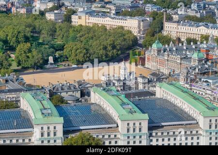 Vue aérienne de Horse Guards Parade à Londres Banque D'Images