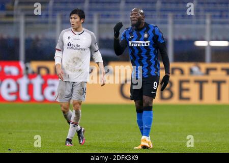 Giuseppe Meazza San Siro Stadium, Milan, Italie, 05 décembre 2020, Romelu Lukaku (FC Internazionale) pendant le FC Internazionale vs Bologne Calcio, football italien série A Match - photo Francesco Scaccianoce / LM Banque D'Images