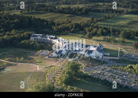 Image aérienne du complexe de luxe Salamander à Middleburg, Virginie. Banque D'Images