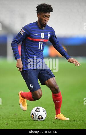 Kingsley Coman de France en action lors du match de groupe de la Ligue des Nations de l'UEFA entre la France et le Portugal au Stade de France, le 11 octobre 2020 à Paris, France. Photo de David Niviere/ABACAPRESS.COM Banque D'Images