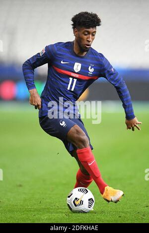 Kingsley Coman de France en action lors du match de groupe de la Ligue des Nations de l'UEFA entre la France et le Portugal au Stade de France, le 11 octobre 2020 à Paris, France. Photo de David Niviere/ABACAPRESS.COM Banque D'Images