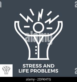 Stress et problèmes de vie Illustration de Vecteur