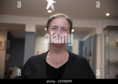 Portrait de l'écrivain Sylvie Lasserre, auteur de 'Voyage chez les Ouïghours (Voyage aux Ouïghours)' à Paris, France, le 14 octobre 2020. Photo de Pierrick Villette/avenir Pictures/ABACAPRESS.COM Banque D'Images