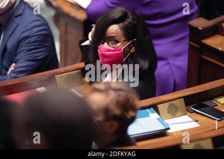 La sous-ministre en charge de l'égalité des sexes, de la diversité et de l'égalité des chances Elisabeth Moreno participe à une session de questions au Gouvernement à l'Assemblée nationale française, en octobre 20 2020 à Paris, en France. Photo de David Niviere/ABACAPRESS.COM Banque D'Images