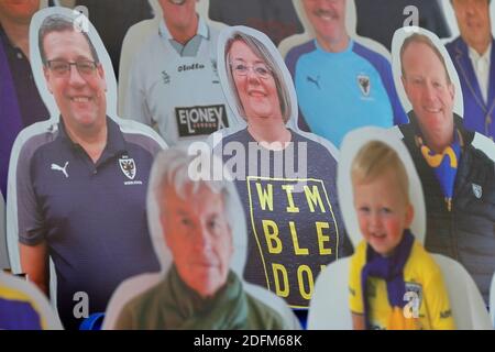 Wimbledon, Royaume-Uni. 05e décembre 2020. Des coupures de supporters ont été observées lors du match de la Sky Bet League 1 entre AFC Wimbledon et Bristol Rovers au stade Plough Lane, Wimbledon, Angleterre, le 5 décembre 2020. Photo de Carlton Myrie. Crédit : Prime Media Images/Alamy Live News Banque D'Images