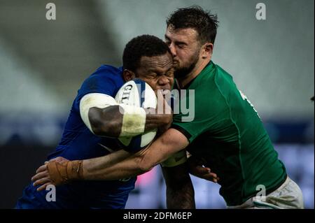 Le centre de France Virimi Vakatawa lors du match de rugby à six Nations entre la France et l'Irlande au stade de France, à Saint Denis, en périphérie de Paris, le 31 octobre 2020. Photo par ELIOT BLONDT/ABACAPRESS.COM Banque D'Images