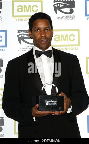 Photo du dossier datée du 12 juin 2020 de Honoree Denzel Washington au 17e Prix annuel de la Cinémathèque américaine à l'hôtel Beverly Hilton de Los Angeles, CA, États-Unis. Le New York Times a nommé Denzel Washington 1er plus grand acteur du XXIe siècle. Photo de Lionel Hahn/ABACAPRESS.COM Banque D'Images