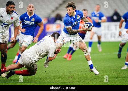 Matteo Minozzi (ITA) lors de la coupe des Nations d'automne 2020, France contre Italie (36-5) à Stade de France, St-Denis, France, le 28 novembre 2020. Photo de Julien Poupart/ABACAPRESS.COM Banque D'Images