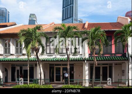 02.12.2020, Singapour, République de Singapour, Asie - magasins traditionnels sur Neil Road reliant les deux quartiers de Chinatown et de Tanjong Pagar. Banque D'Images