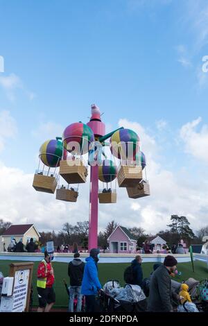 Promenade au ballon de Peppa Pig à Peppa PG World, Paulton Park, Angleterre, Royaume-Uni Banque D'Images