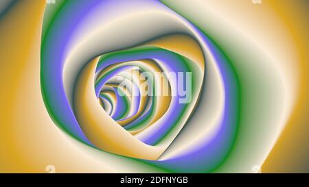 Portal tunnel psychologie spirale élément de conception Psychedelic Swirl 3d render Banque D'Images