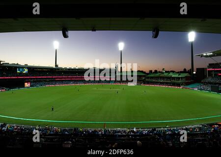 Sydney, Australie. 06e décembre 2020. Vue générale de la SCG lors du 2e match de la série Dettol ODI T20I entre l'Australie et l'Inde au Sydney Cricket Ground, Sydney, Australie, le 6 décembre 2020. Photo de Peter Dovgan. Utilisation éditoriale uniquement, licence requise pour une utilisation commerciale. Aucune utilisation dans les Paris, les jeux ou les publications d'un seul club/ligue/joueur. Crédit : UK Sports pics Ltd/Alay Live News Banque D'Images